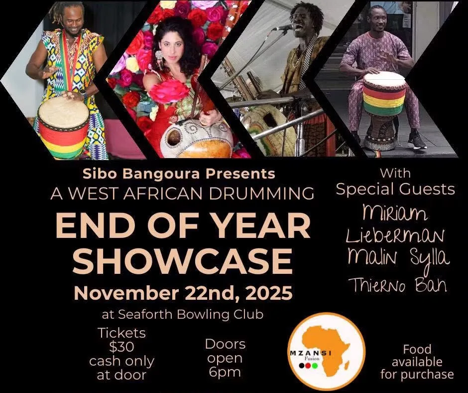 Poster for the End of Year Showcase at Seaforth Bowling Club, 22 November 2025