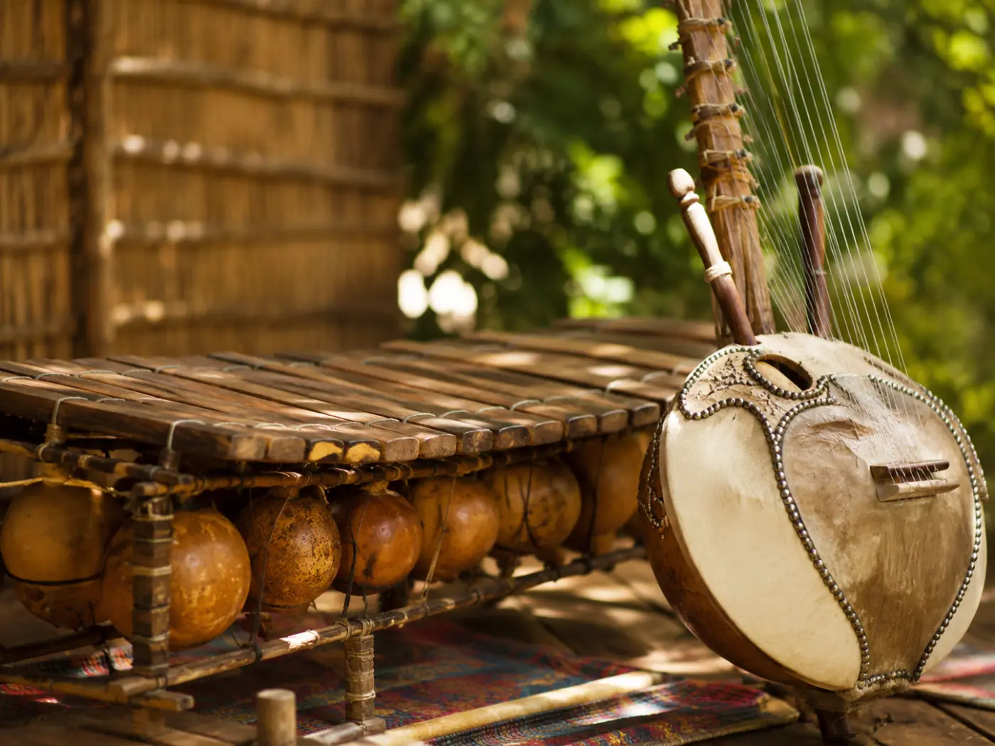 Balafon and kora, the melodic instruments